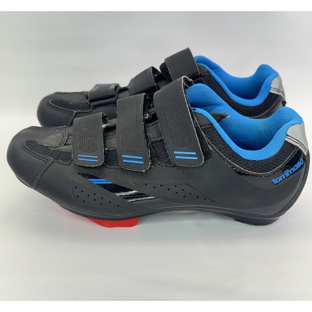Tommaso Pista 100 Cycling Shoes Black Blue Road Bike Mens 7.5